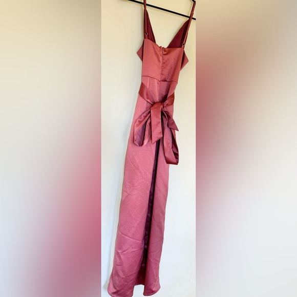 Lulus Joice Satin Midi Dress: Mauve, XS - Picture 10 of 15